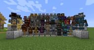 Armor sets included in MC Dungeons Armors (Image via chronos_sacaria/CurseForge)